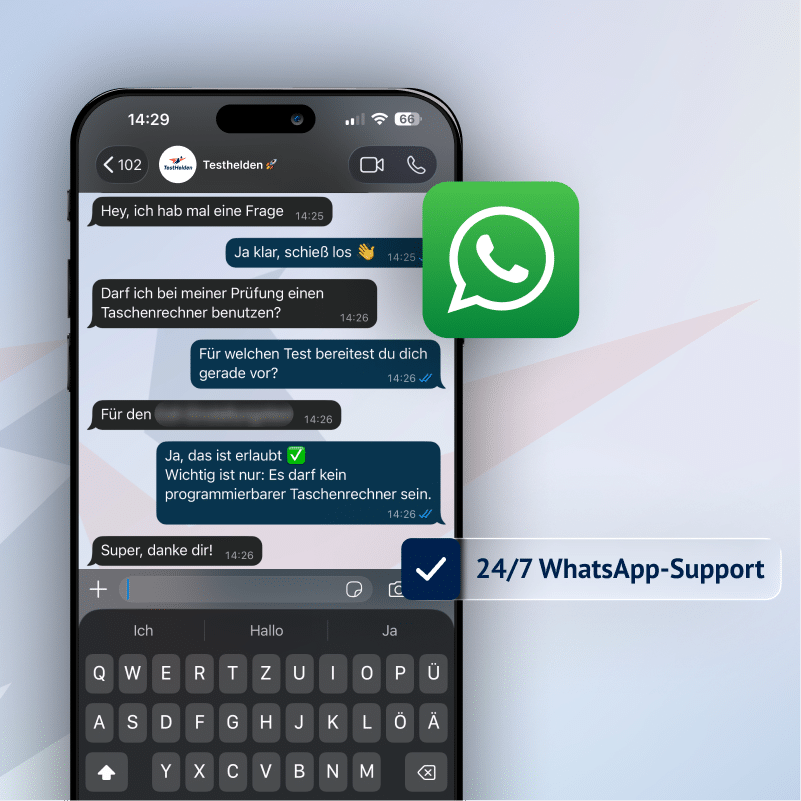 WhatsApp Support vom TestHelden-Team